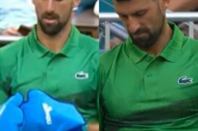 Why is Novak Djokovic wearing giant gloves during matches at Miami Open?