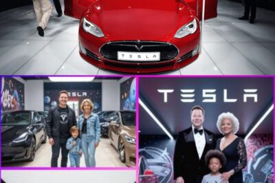 “Unseen Moment: Young Elon Musk and His Wife Captured in a Tesla Showroom – The Birth of a Revolution!”