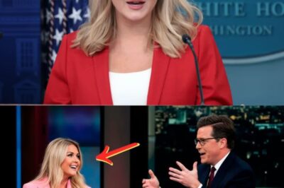 Colbert Left Speechless as Karoline Leavitt Outsmarts Host on Live TV—Audience Erupts in Standing Ovation After Fiery Showdown!